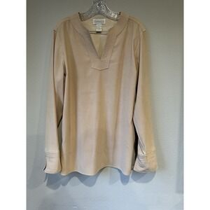 Vintage Chadwick's Faux Suede Tunic‎ And Pant Set Size 16T Cream